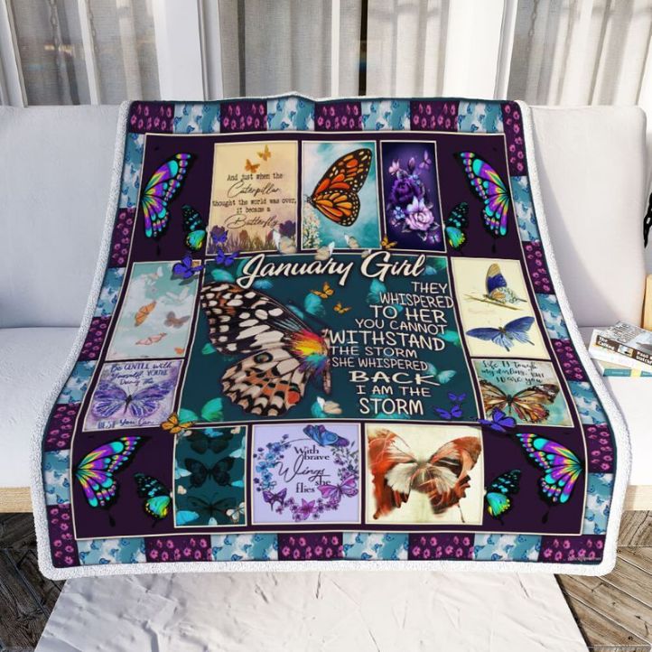 January Girl Butterfly Comfy Sofa Throw Blanket January Girl Butterfly Comfy Sofa Throw Blanket