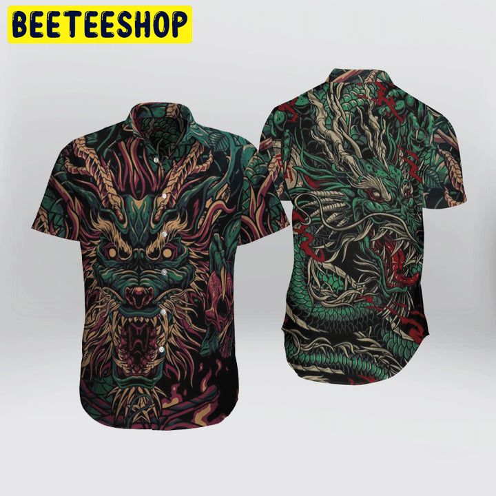Japanese Aesthetic Dragon Trending Hawaiian Shirt Japanese Aesthetic Dragon Trending Hawaiian Shirt