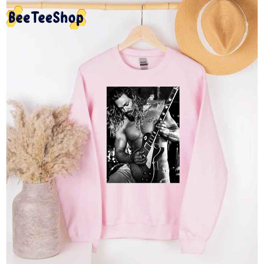 Jason Momoa Playing Guitar Trending Unisex Sweatshirt Jason Momoa Playing Guitar Trending Unisex Sweatshirt
