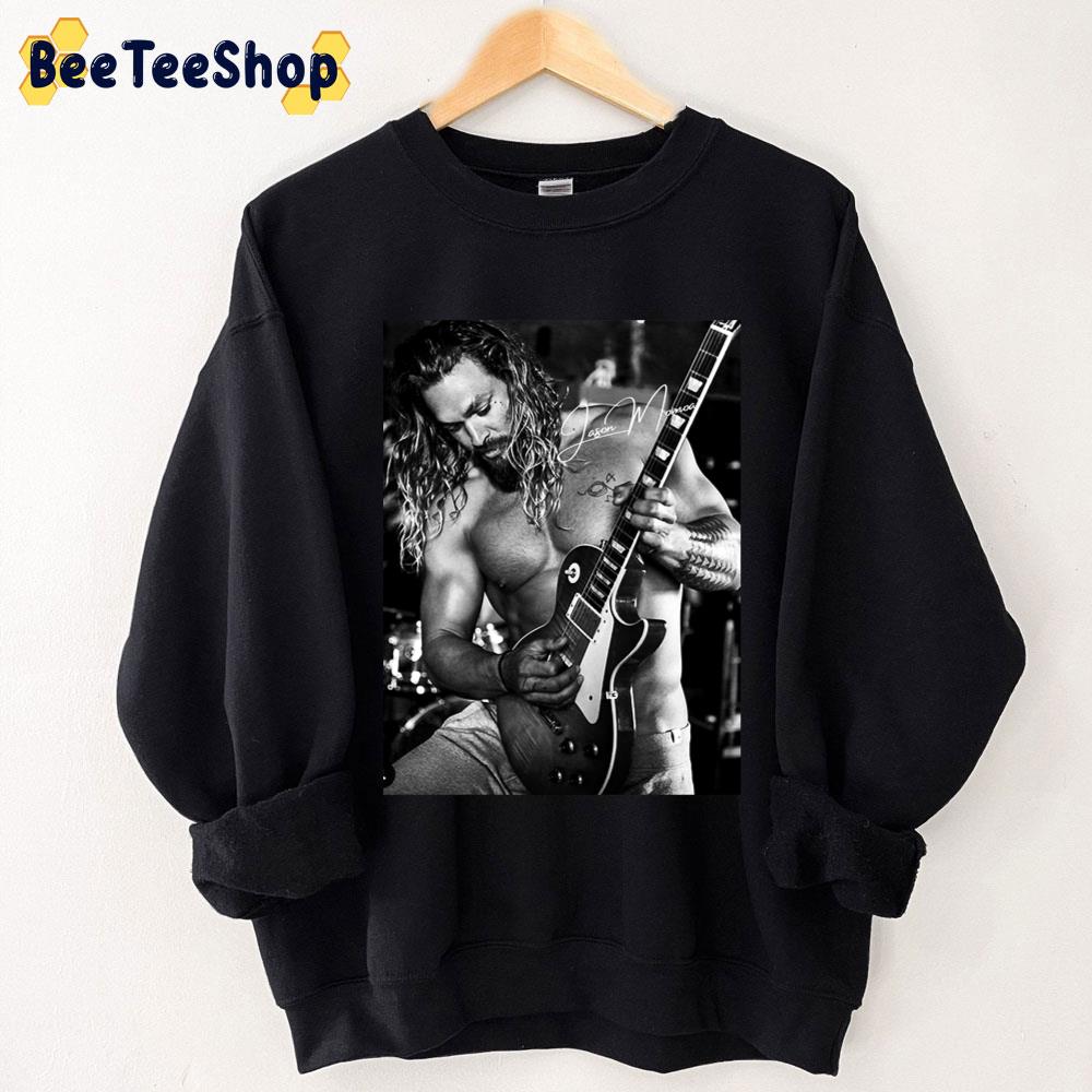 Jason Momoa Playing Guitar Trending Unisex Sweatshirt Jason Momoa Playing Guitar Trending Unisex Sweatshirt