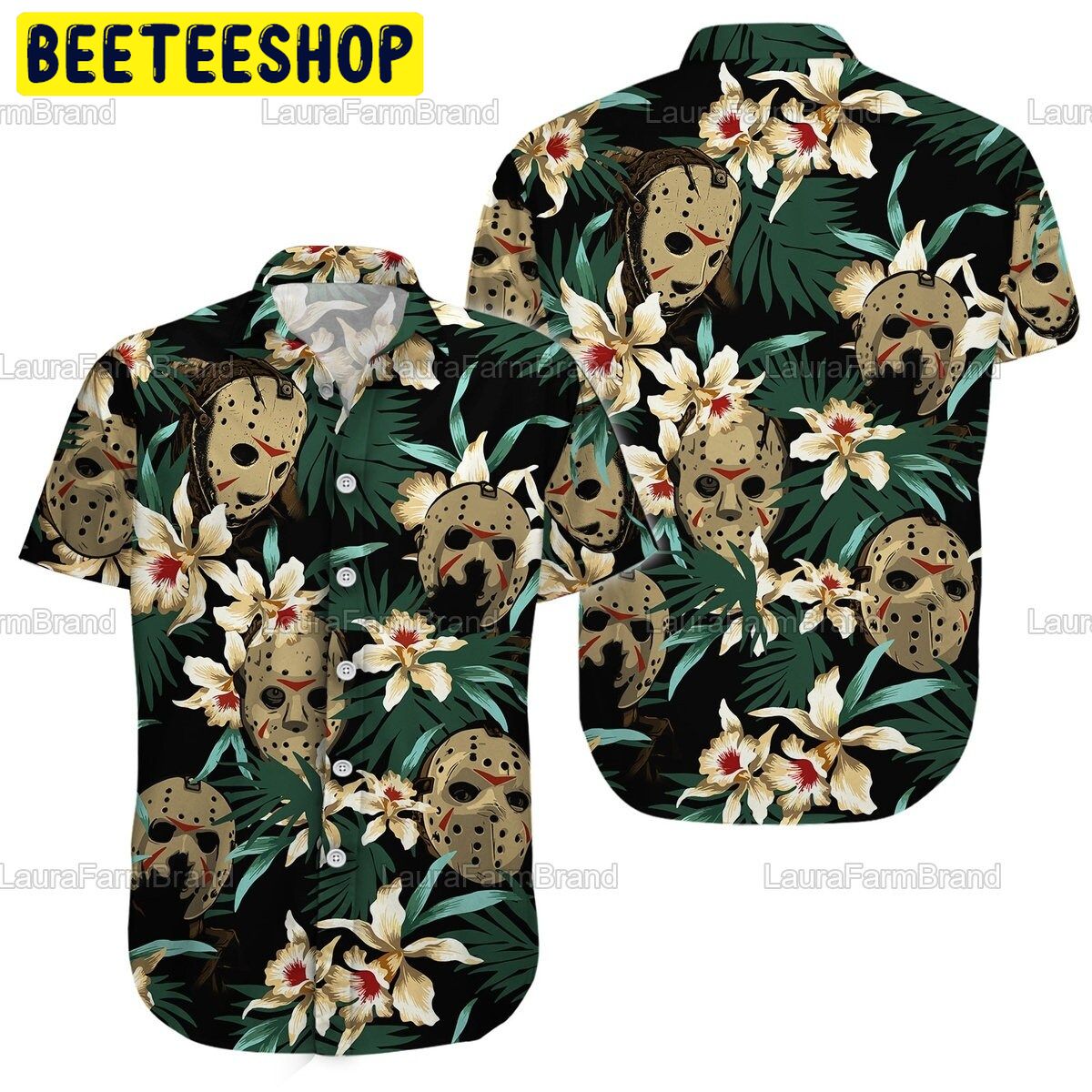 Jason Voorhees Tropical Halloween Trending Hawaiian Shirt Jason Voorhees Tropical Halloween Trending Hawaiian Shirt