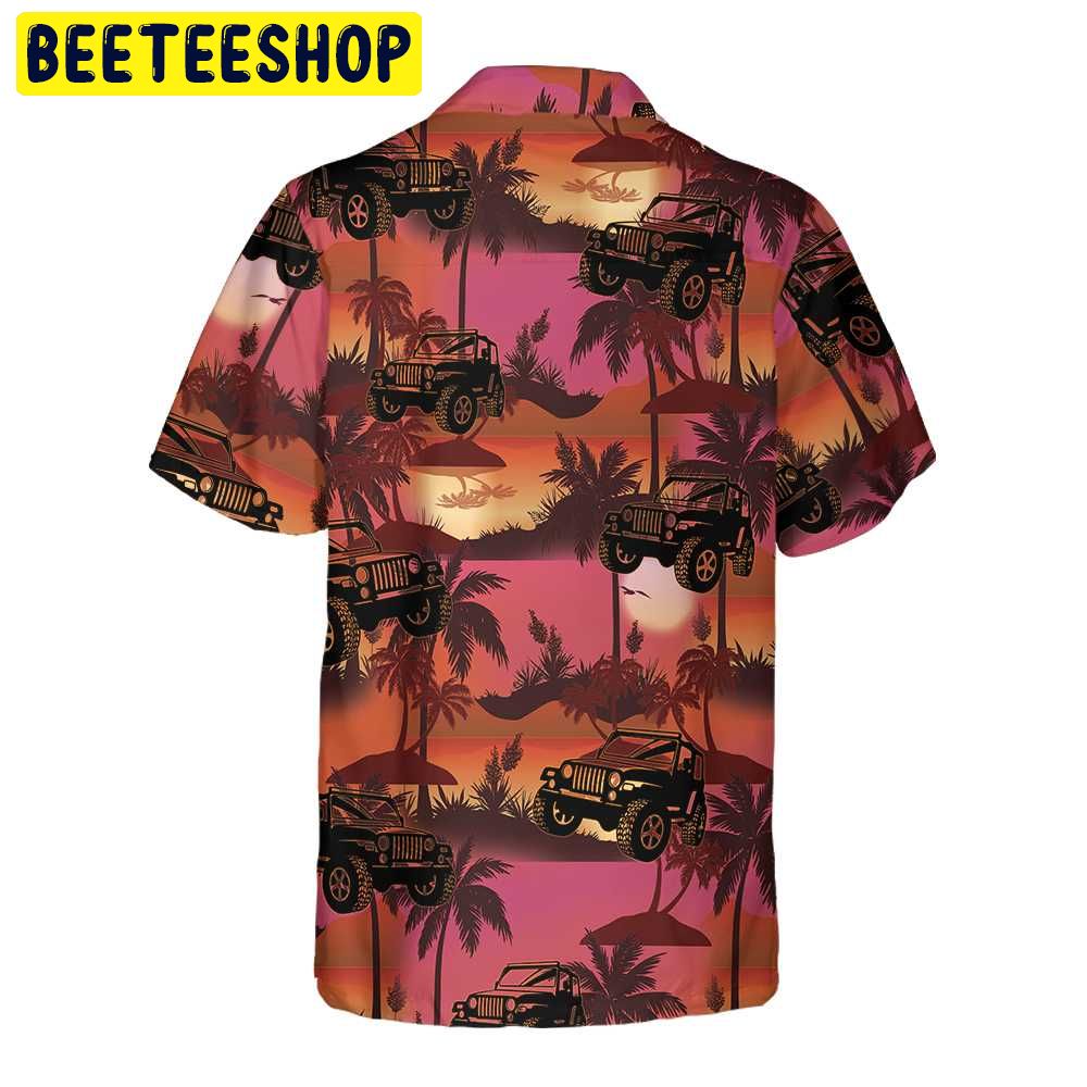 Jeep Tropical Sunset Pattern Trending Hawaiian Shirt Jeep Tropical Sunset Pattern Trending Hawaiian Shirt