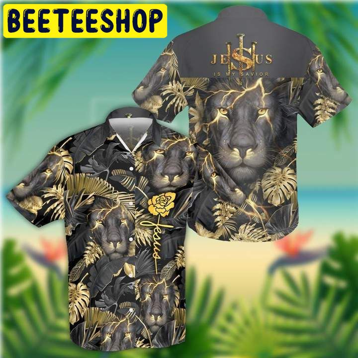 Jesus and Lion Aloha Hawaiian Shirt Jesus and Lion Aloha Hawaiian Shirt