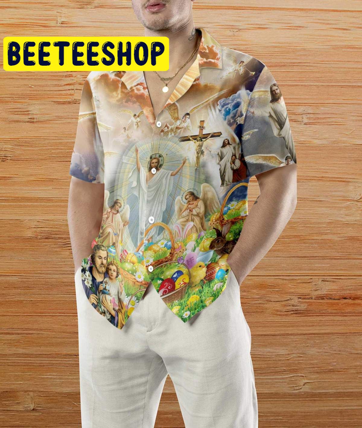 Jesus Happy Easter Hawaiian Shirt Jesus Happy Easter Hawaiian Shirt