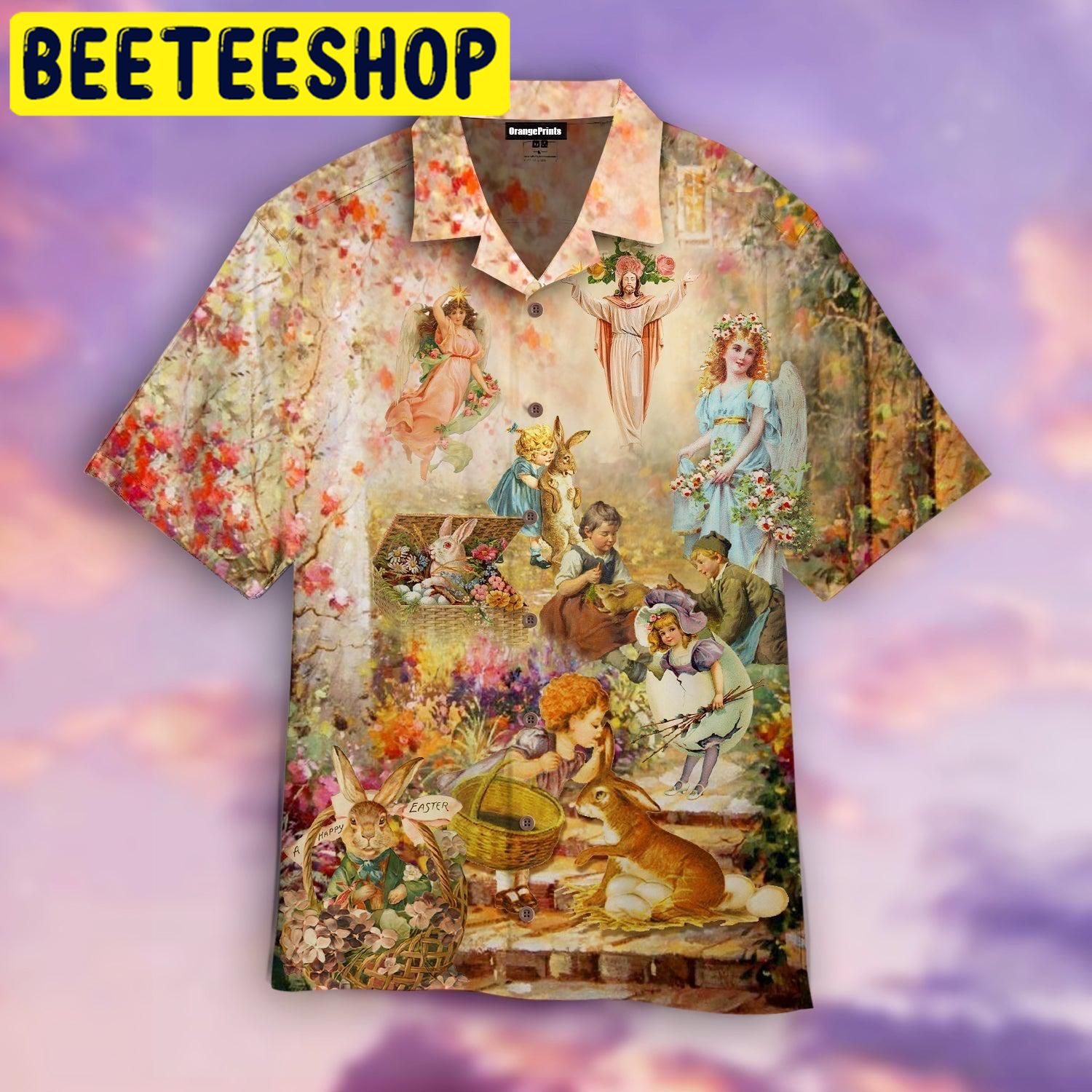 Jesus He Is Risen Happy Easter Day Hawaiian Shirt Jesus He Is Risen Happy Easter Day Hawaiian Shirt