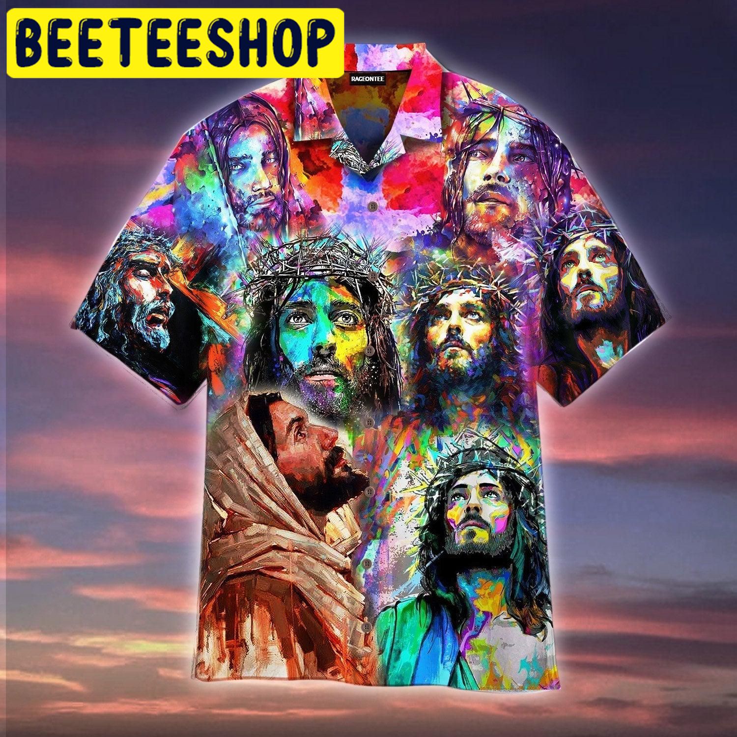 Jesus Peace Life Colorful Hawaiian Shirt Jesus Peace Life Colorful Hawaiian Shirt