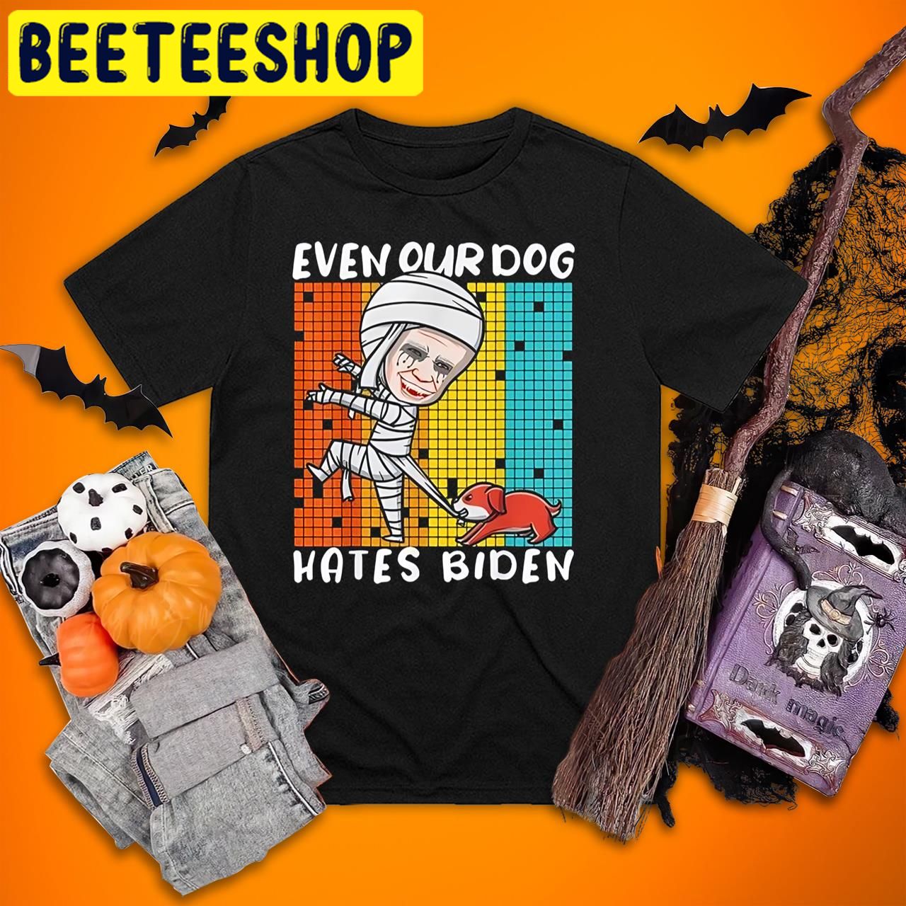Joe Biden Biden Mummy Even Our Dog Hates Biden Halloween Trending Unisex T-Shirt Joe Biden Biden Mummy Even Our Dog Hates Biden Halloween Trending Unisex T-Shirt
