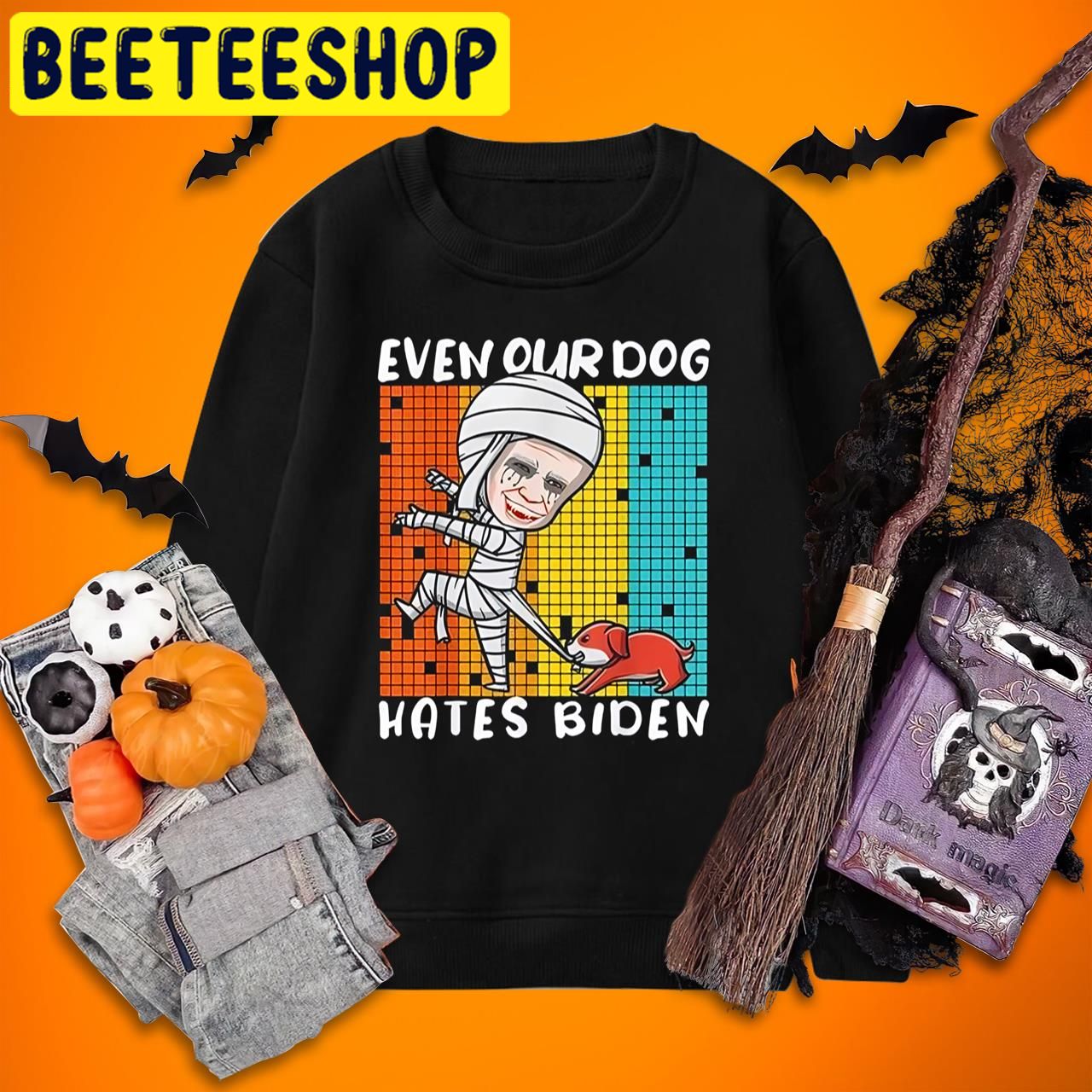 Joe Biden Biden Mummy Even Our Dog Hates Biden Halloween Trending Unisex T-Shirt Joe Biden Biden Mummy Even Our Dog Hates Biden Halloween Trending Unisex T-Shirt