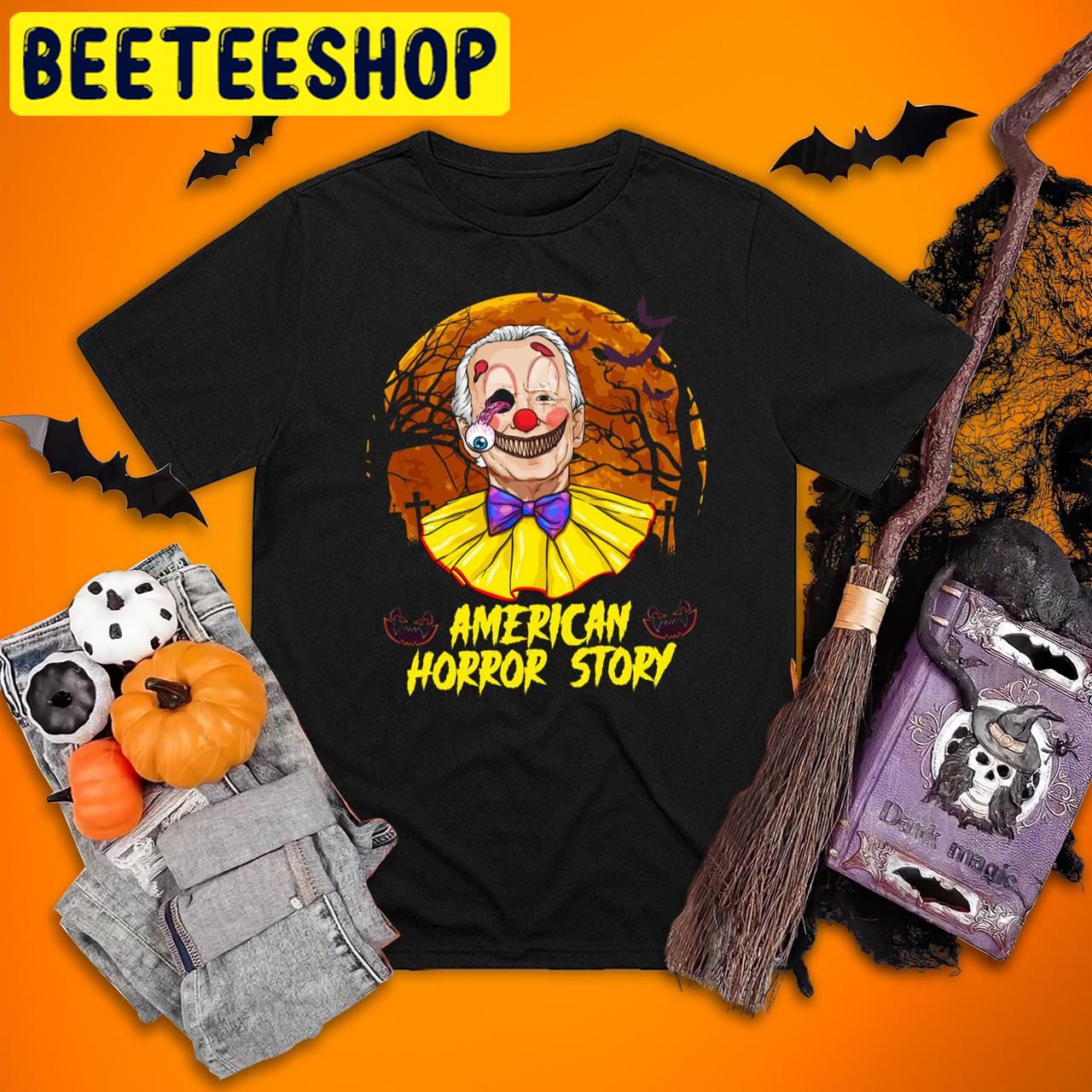 Joe Biden Horror American Clown Story Halloween Trending Unisex T-Shirt Joe Biden Horror American Clown Story Halloween Trending Unisex T-Shirt