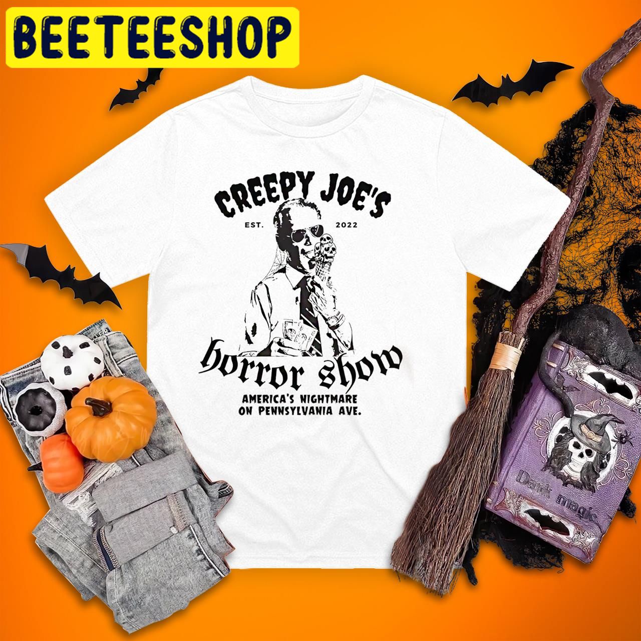 Joe Biden Official Creepy Joe's Horror Show Halloween Trending Unisex T-Shirt Joe Biden Official Creepy Joe's Horror Show Halloween Trending Unisex T-Shirt