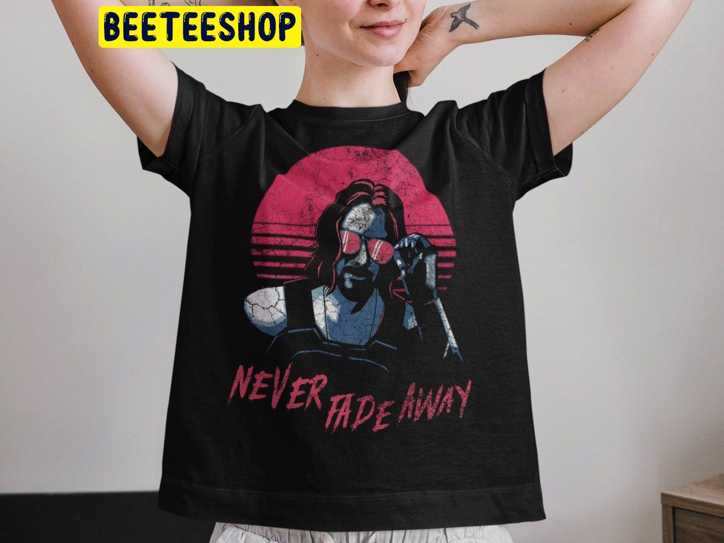 Johnny Silverhand Never Fade Away Trending Unisex Shirt Johnny Silverhand Never Fade Away Trending Unisex Shirt
