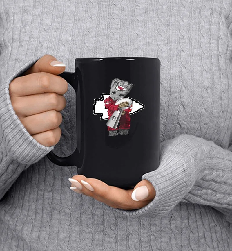 Kansas City Chiefs Baby Groot Hug NFL Cup Mug Kansas City Chiefs Baby Groot Hug NFL Cup Mug