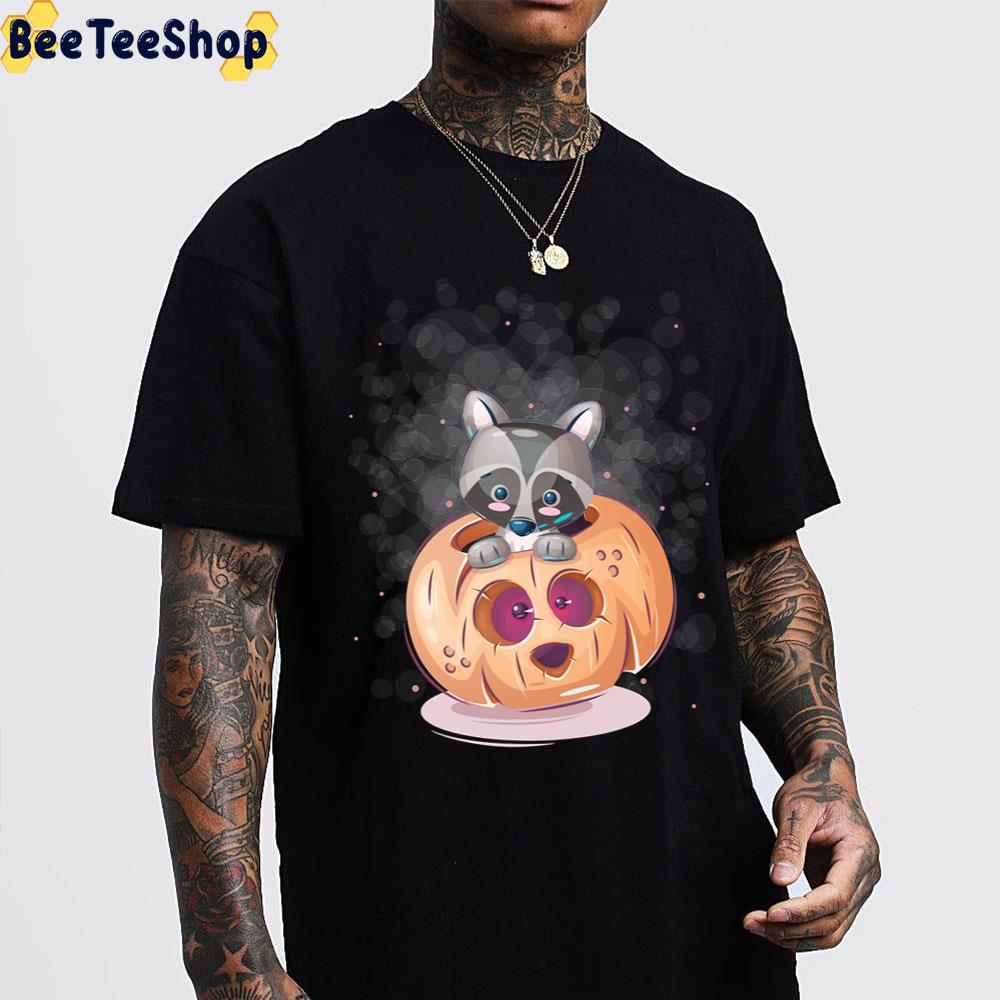Kawaii Pumpkin Raccoon Trending Unisex T-Shirt Kawaii Pumpkin Raccoon Trending Unisex T-Shirt
