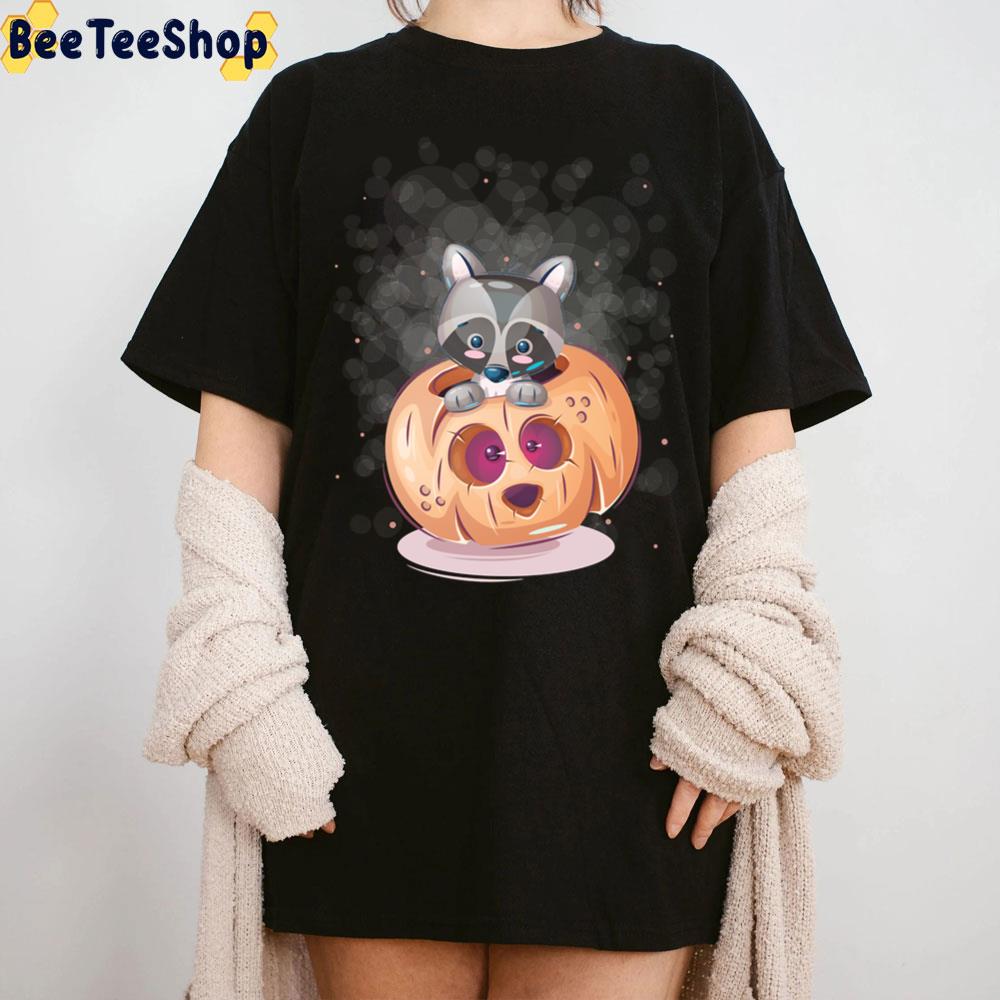 Kawaii Pumpkin Raccoon Trending Unisex T-Shirt Kawaii Pumpkin Raccoon Trending Unisex T-Shirt