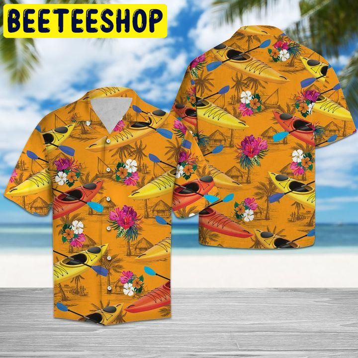 Kayak Tropical Flowers Hawaiian Shirt Kayak Tropical Flowers Hawaiian Shirt