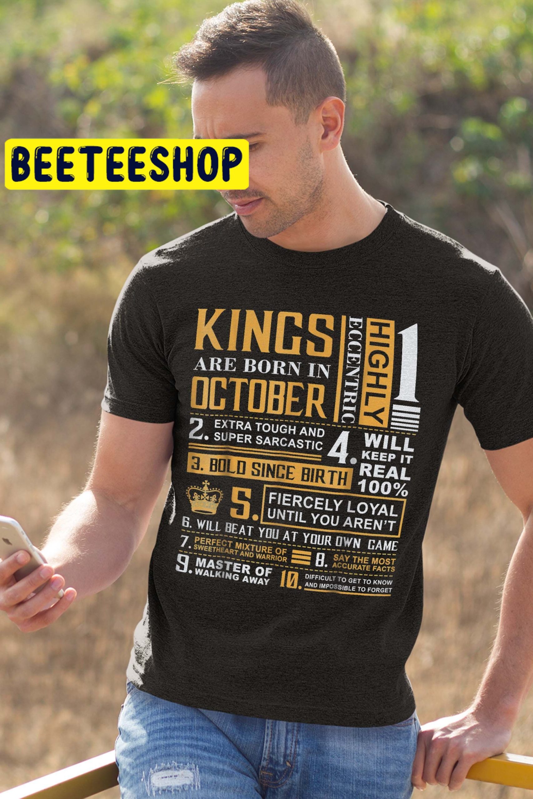 Kings Are Born In October Birthday Gift King October Man T-Shirt HalloweenTrending Unisex Shirt Kings Are Born In October Birthday Gift King October Man T-Shirt HalloweenTrending Unisex Shirt