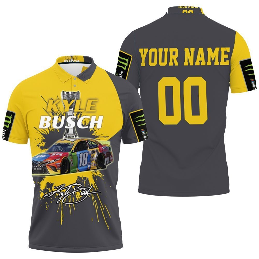 Kyle Busch Nascar Champion 2019 Signed Fans Personalized 3D All Over Print Polo Shirt Kyle Busch Nascar Champion 2019 Signed Fans Personalized 3D All Over Print Polo Shirt