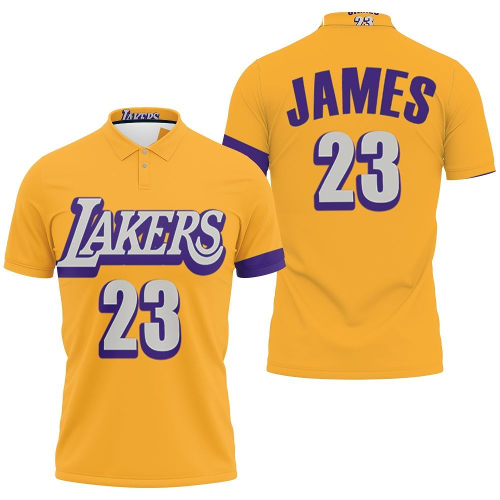 Lebron James Los Angeles Lakers 2020 Finished Swingman Yellow City Edition Jersey 3D All Over Print Polo Shirt Lebron James Los Angeles Lakers 2020 Finished Swingman Yellow City Edition Jersey 3D All Over Print Polo Shirt