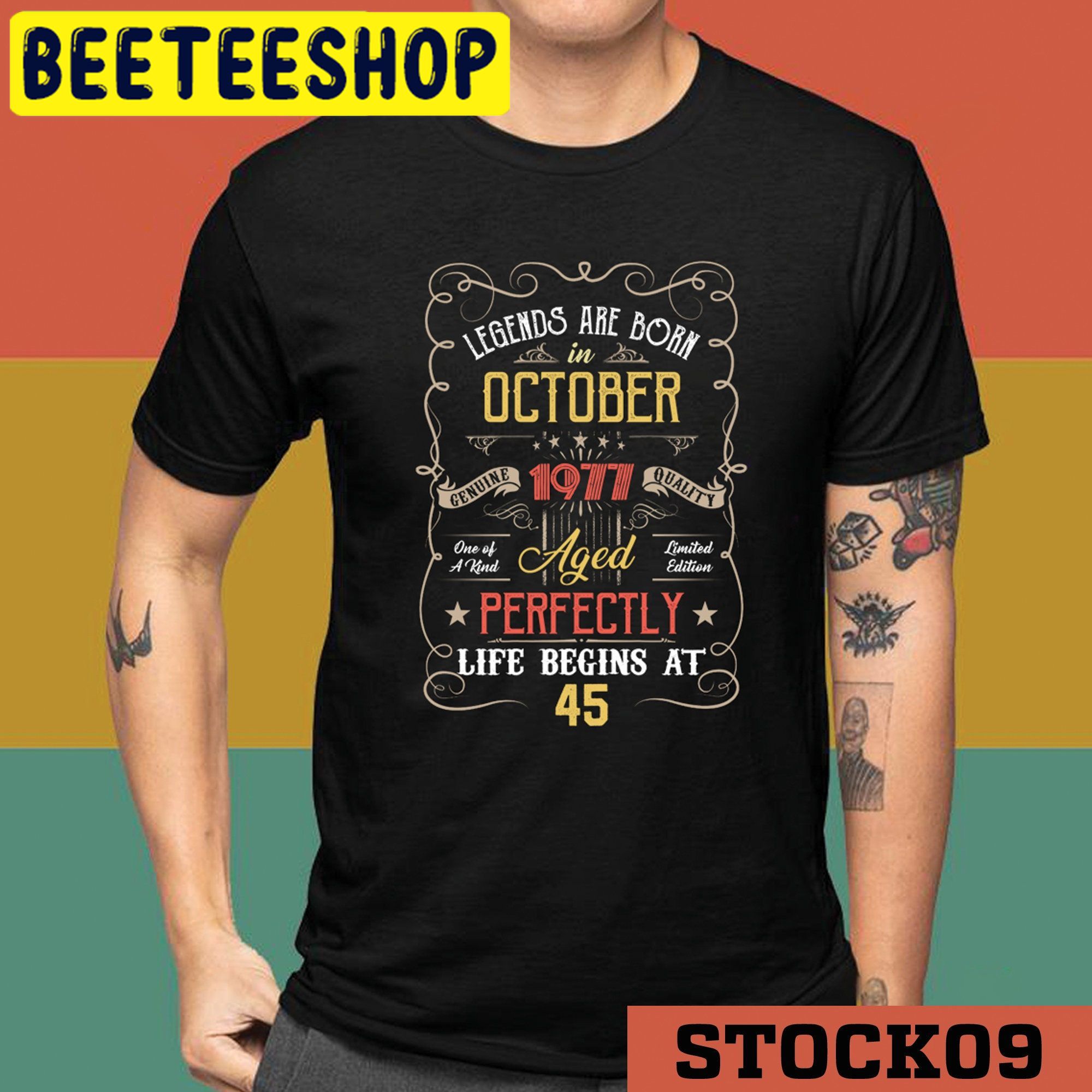 Legends Born In October 1977 45th Birthday 45 Years Old HalloweenTrending Unisex Shirt Legends Born In October 1977 45th Birthday 45 Years Old HalloweenTrending Unisex Shirt
