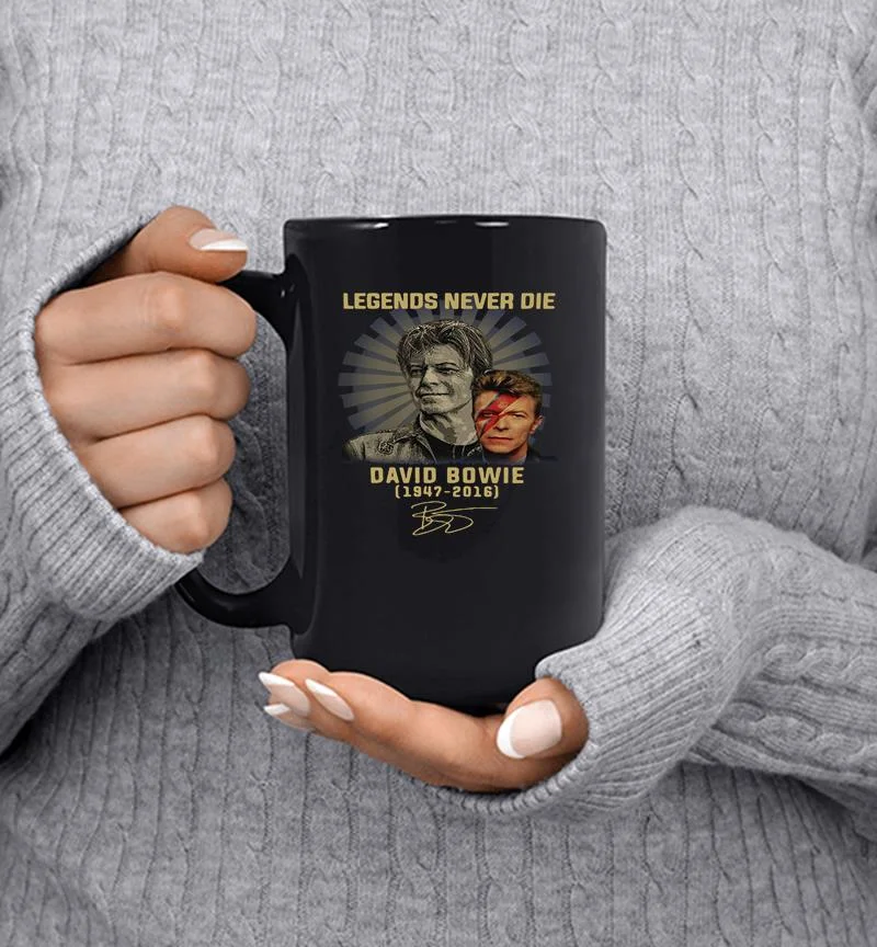 Legends Never Die David Bowie 1947-2016 Signatures Mug Legends Never Die David Bowie 1947-2016 Signatures Mug