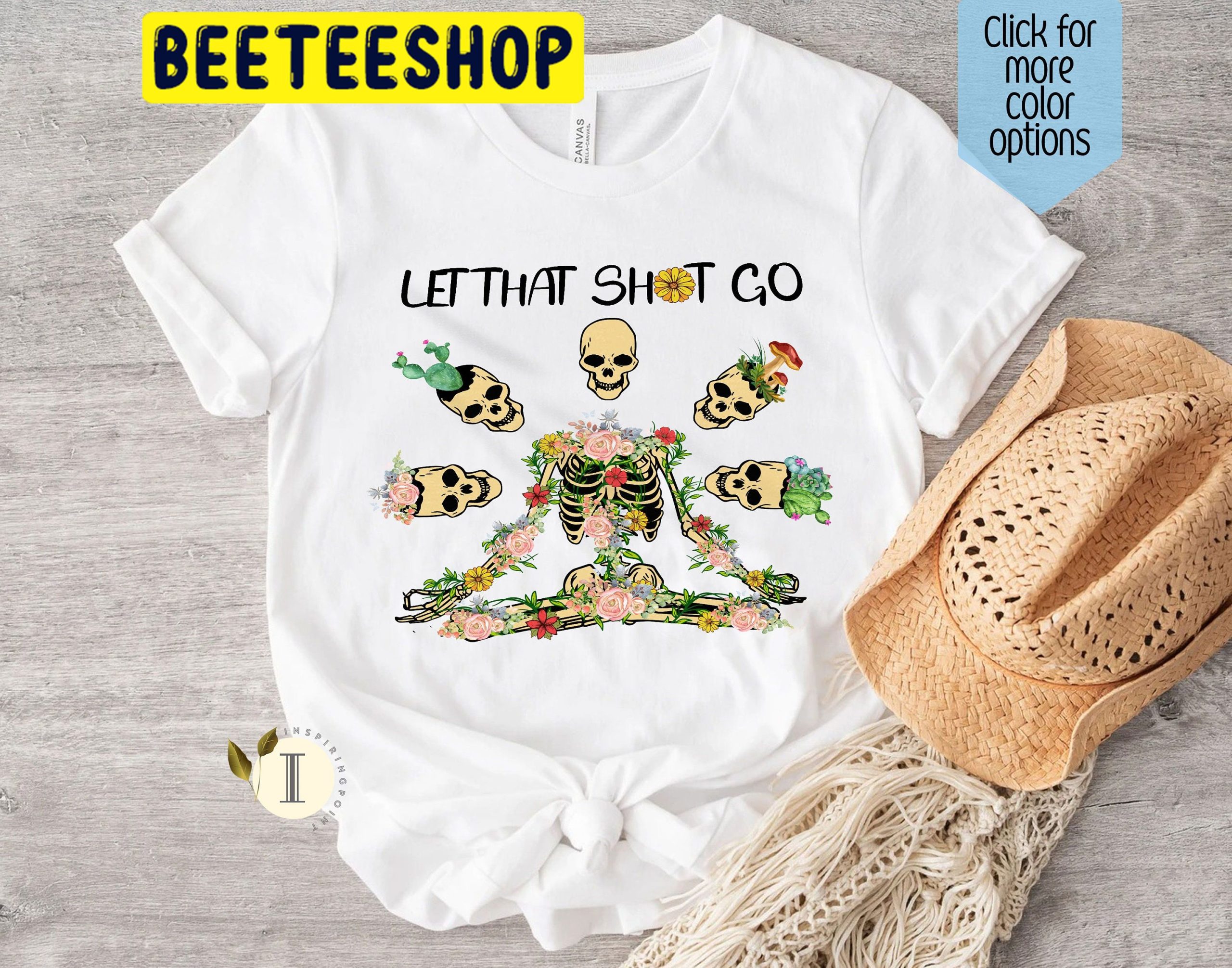 Let That Shit Go Funny Skeleton Yoga Halloween Trending Unisex Shirt Let That Shit Go Funny Skeleton Yoga Halloween Trending Unisex Shirt