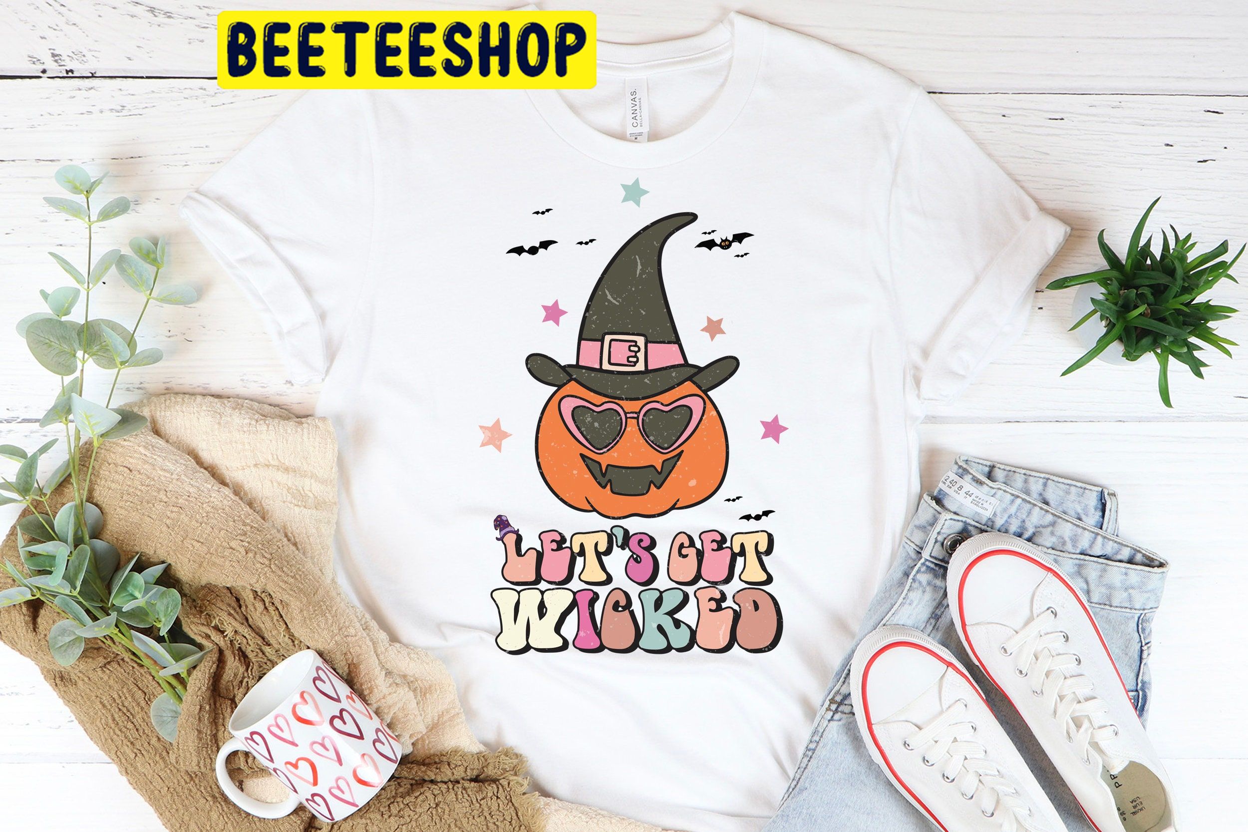 Lets Get Wicked Retro Halloween Trending Unisex Shirt Lets Get Wicked Retro Halloween Trending Unisex Shirt