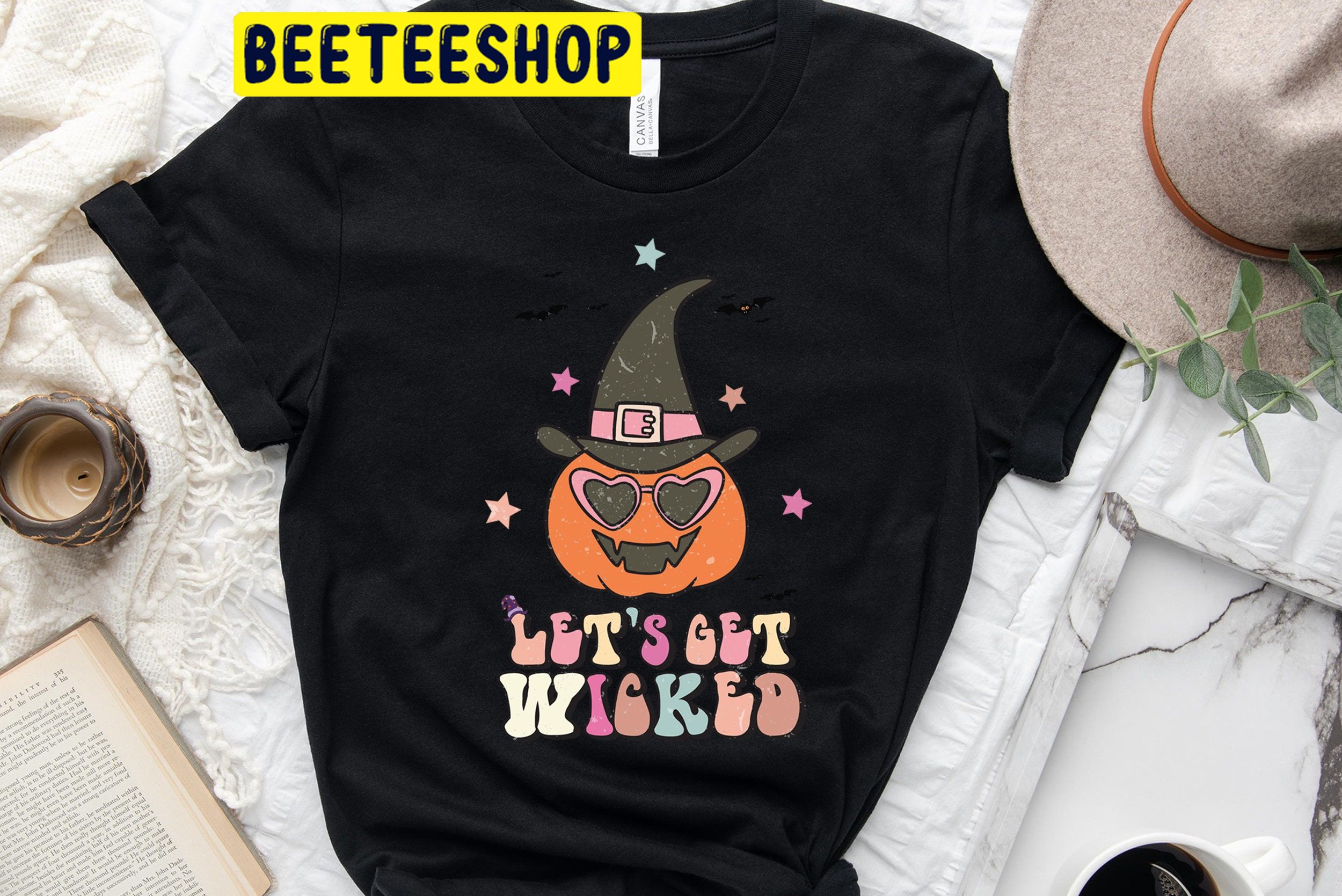Lets Get Wicked Retro Halloween Trending Unisex Shirt Lets Get Wicked Retro Halloween Trending Unisex Shirt