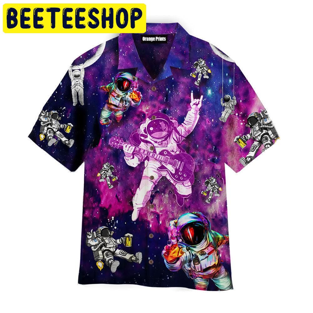 Lets Rock Astronaut Hawaiian Shirt Lets Rock Astronaut Hawaiian Shirt