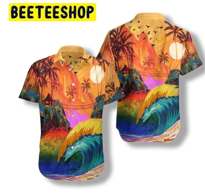 LGBT Sunset Hawaiian Shirt LGBT Sunset Hawaiian Shirt