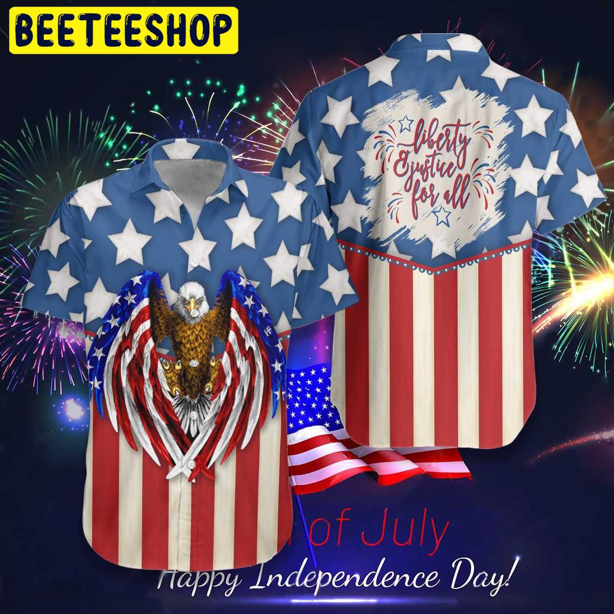 Liberty And Justice For All Trending Hawaiian Shirt Liberty And Justice For All Trending Hawaiian Shirt