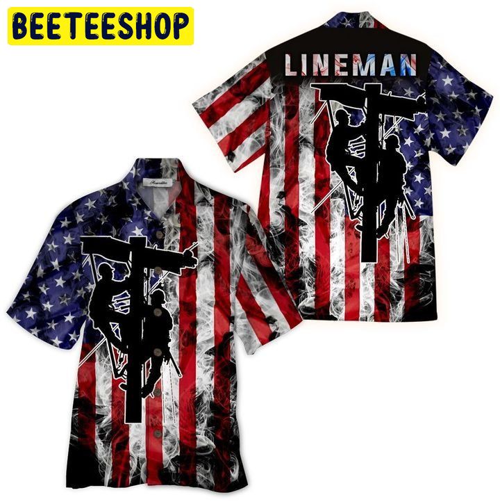 Lineman 3D Trending Hawaiian Shirt Lineman 3D Trending Hawaiian Shirt