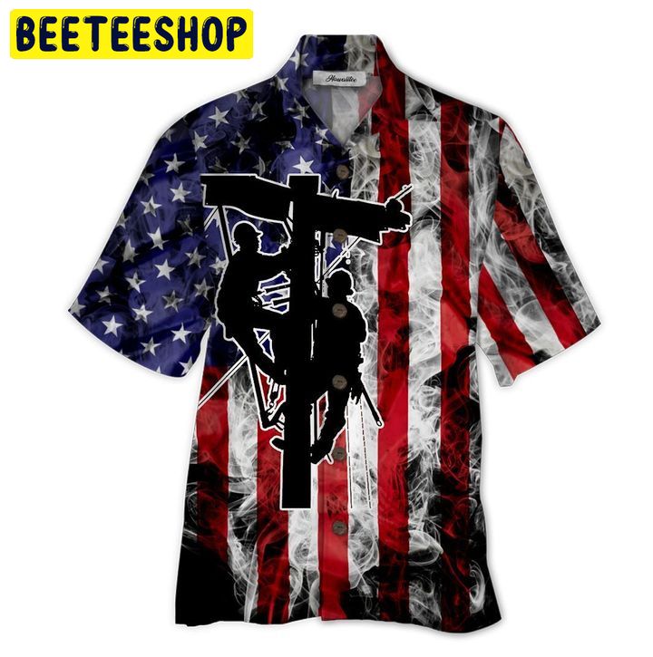 Lineman 3D Trending Hawaiian Shirt Lineman 3D Trending Hawaiian Shirt