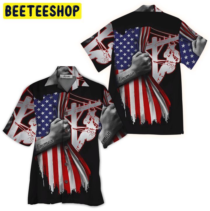 Lineman Trending Hawaiian Shirt Lineman Trending Hawaiian Shirt