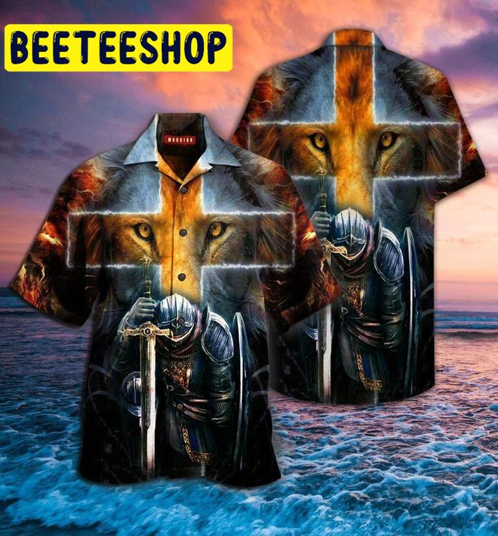 Lion Warrior Hawaiian Shirt Lion Warrior Hawaiian Shirt