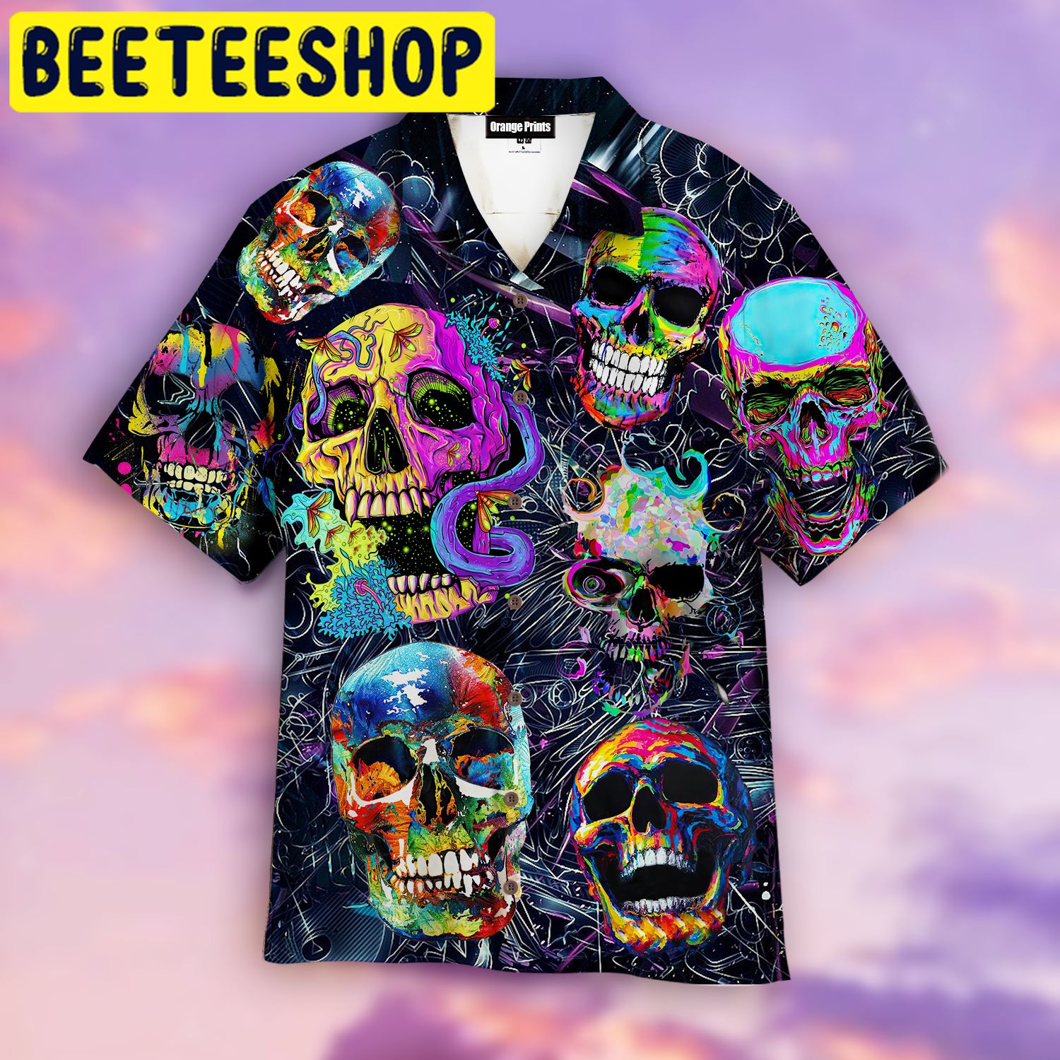 Love Skull Hippie Hawaiian Shirt Love Skull Hippie Hawaiian Shirt