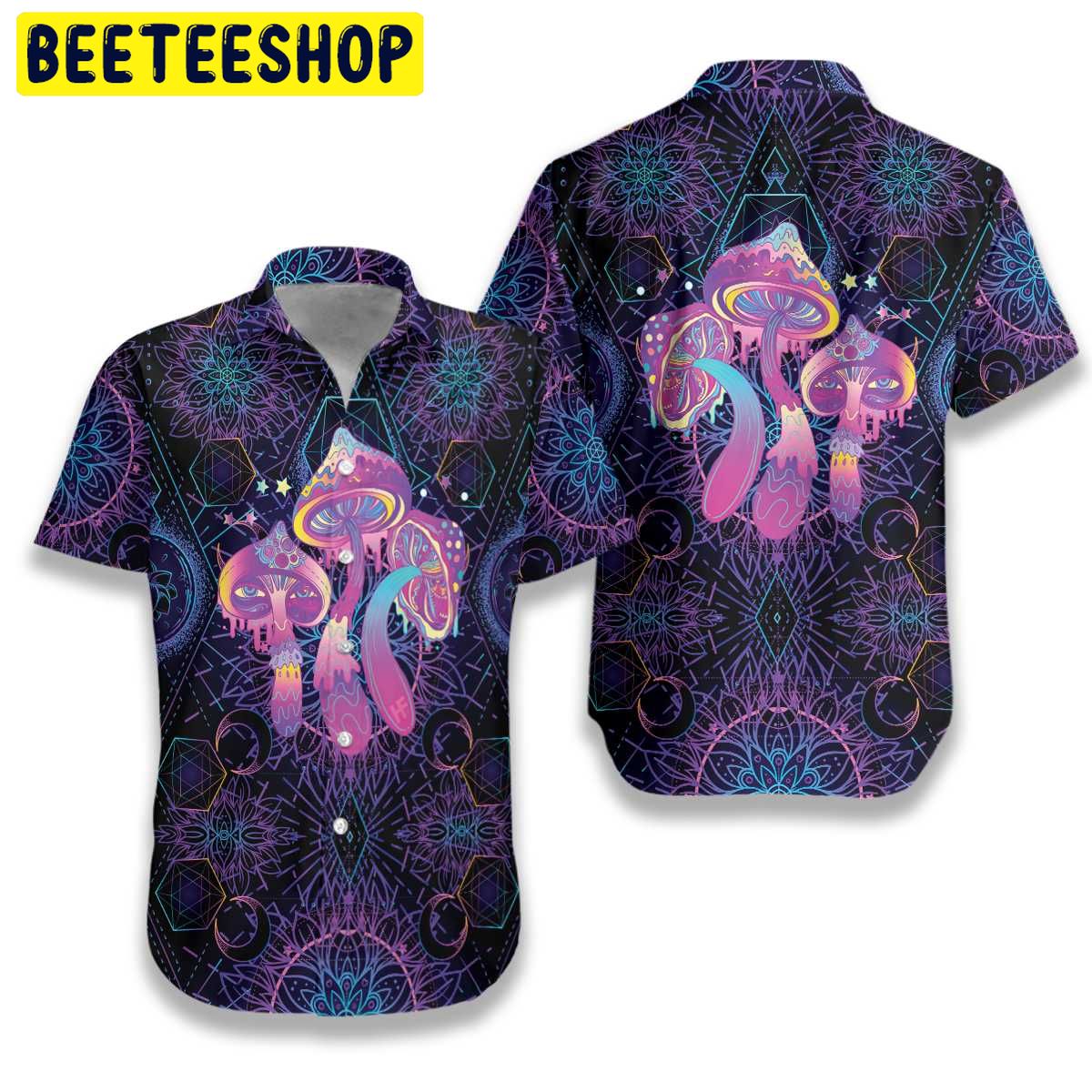 Magic Mushrooms 3D All Over Printed Trending Hawaiian Shirt Magic Mushrooms 3D All Over Printed Trending Hawaiian Shirt