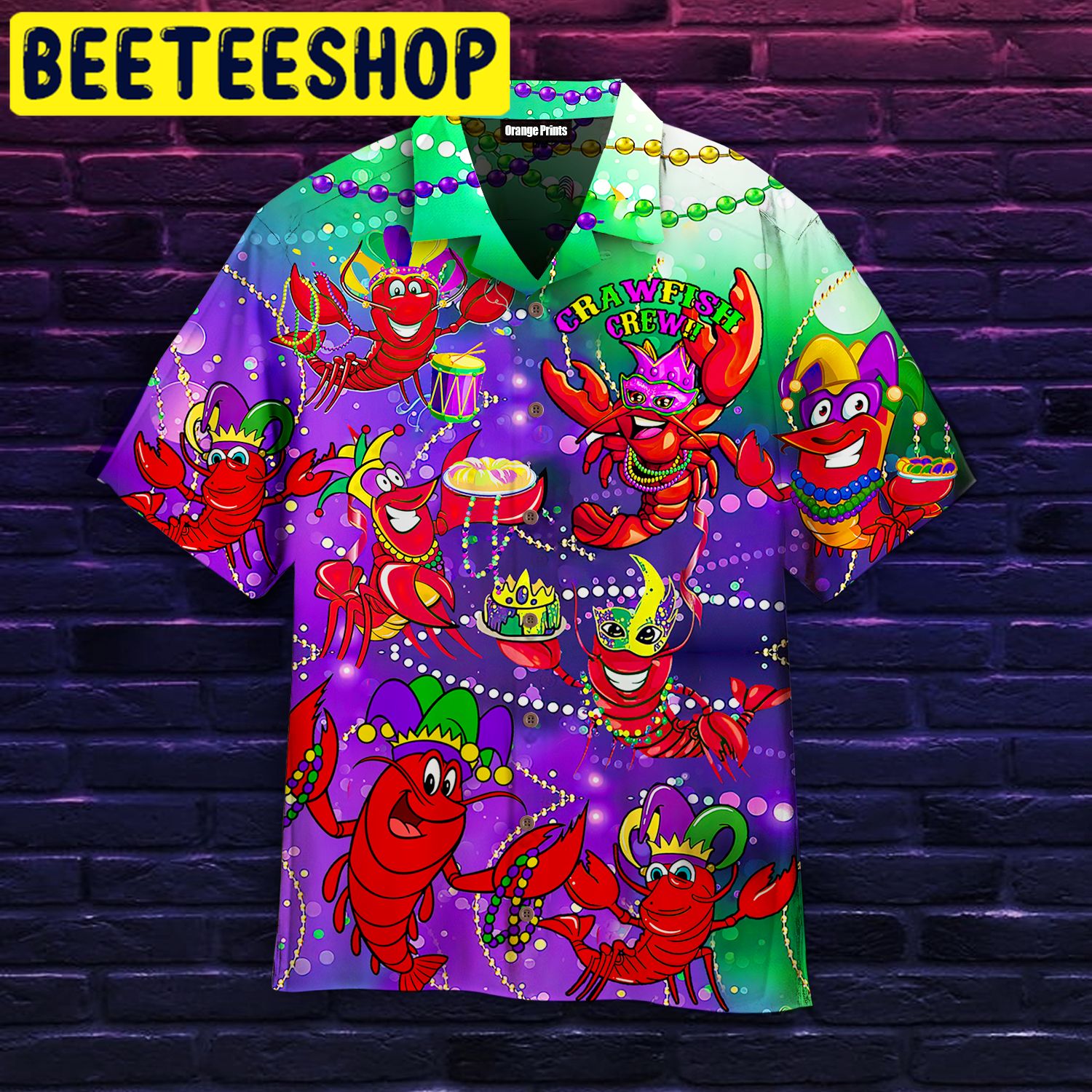 Mardi Gras Crawfish Crew Hawaiian Shirt Mardi Gras Crawfish Crew Hawaiian Shirt