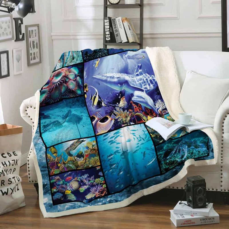Marine Life Comfy Sofa Throw Blanket Marine Life Comfy Sofa Throw Blanket