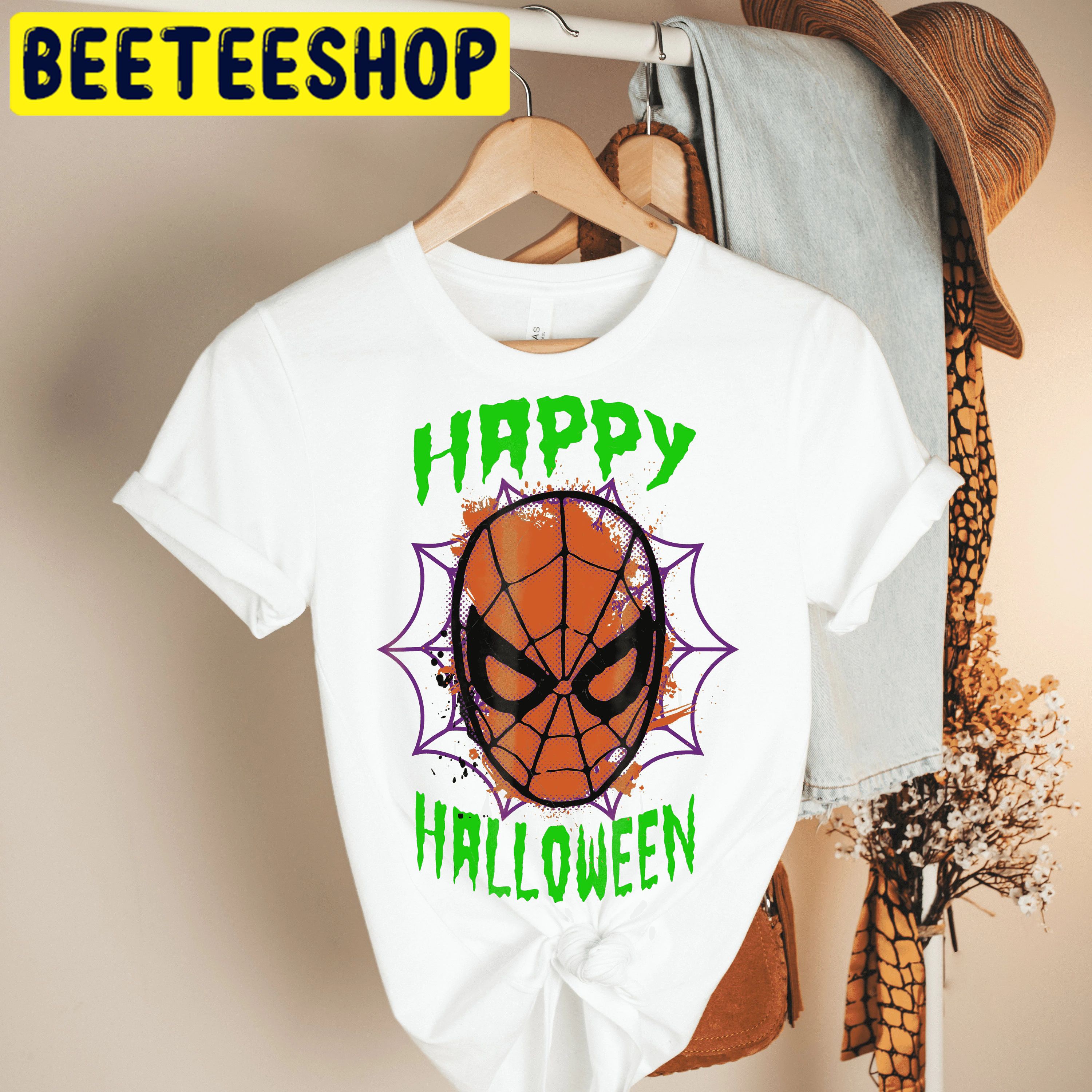 Marvel Spider Man Happy Halloween Trending Unisex Shirt Marvel Spider Man Happy Halloween Trending Unisex Shirt