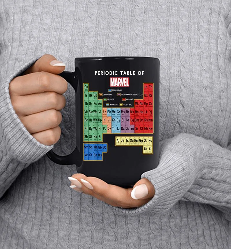Marvel Ultimate Periodic Table Of Elets Graphic Mug Marvel Ultimate Periodic Table Of Elets Graphic Mug