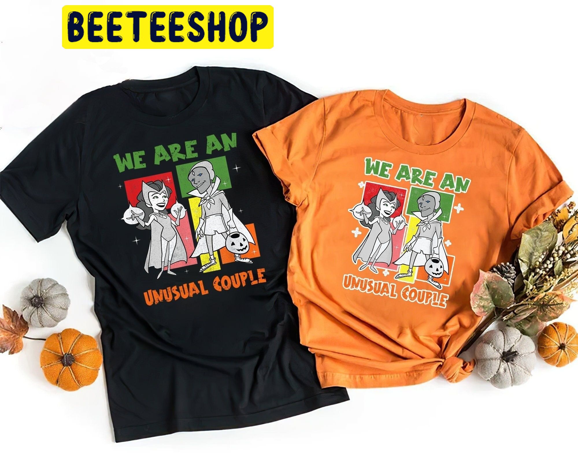 Marvel Wandavision Halloween We Are An Unusual Couple Trending Unisex Shirt Marvel Wandavision Halloween We Are An Unusual Couple Trending Unisex Shirt