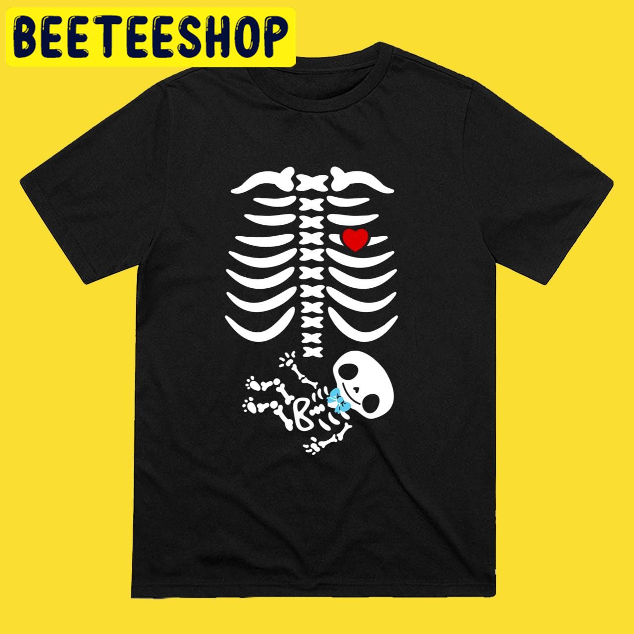 Maternity Pregnant Skeleton Halloween Trending Unisex T-Shirt Maternity Pregnant Skeleton Halloween Trending Unisex T-Shirt