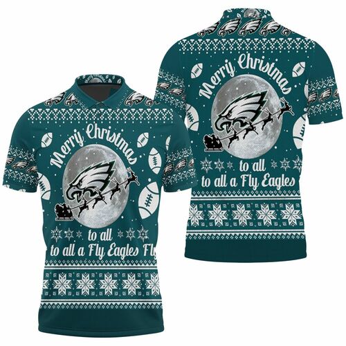 Merry Christmas Philadelphia Eagles To All And To All A Fly Ea 3D All Over Print Polo Shirt Merry Christmas Philadelphia Eagles To All And To All A Fly Ea 3D All Over Print Polo Shirt