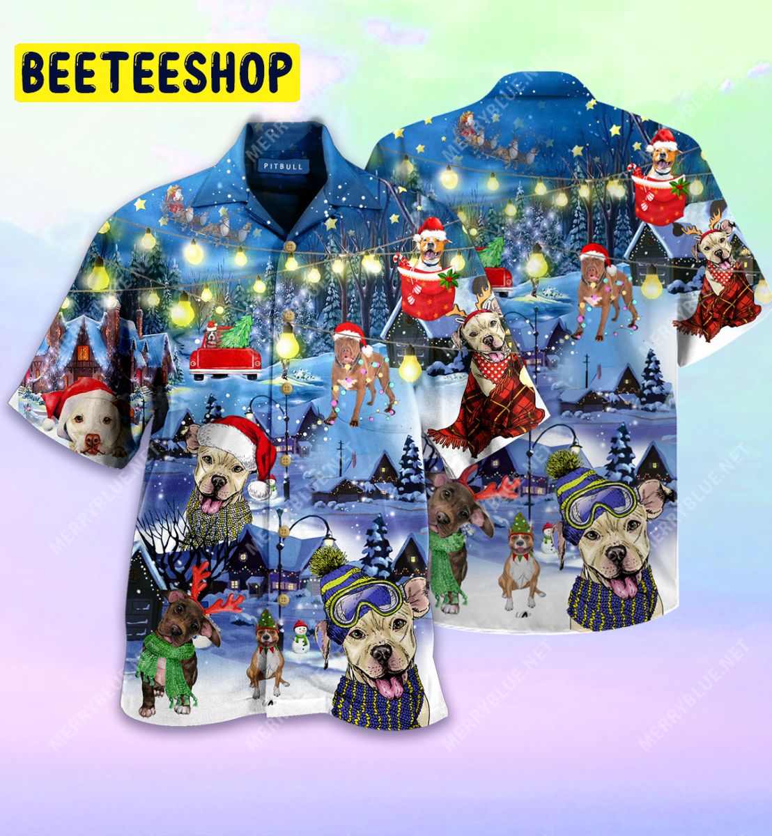 Merry Pitmas Christmas Unisex Trending Hawaiian Shirt Merry Pitmas Christmas Unisex Trending Hawaiian Shirt