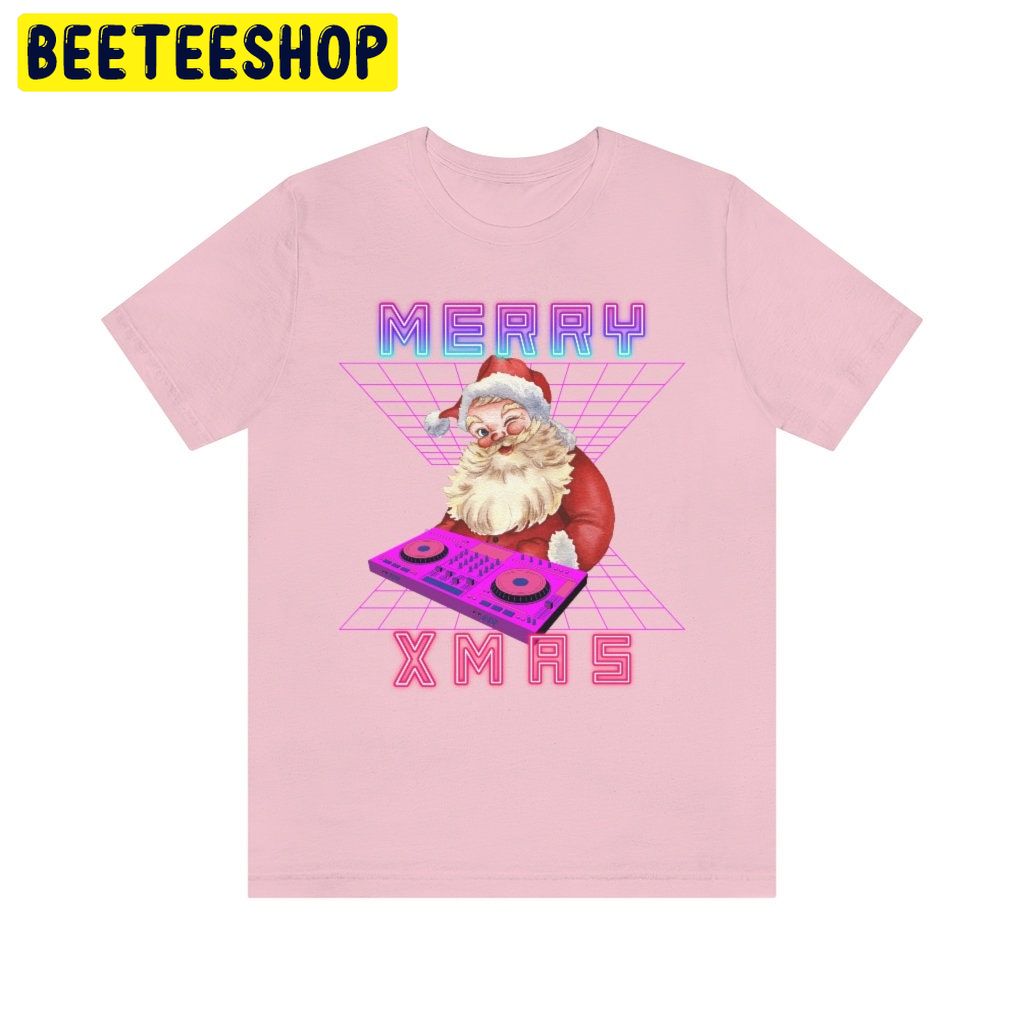 Merry Xmas Synthwave Santa Vaporwave Neon Xmas Trending Unisex Shirt Merry Xmas Synthwave Santa Vaporwave Neon Xmas Trending Unisex Shirt