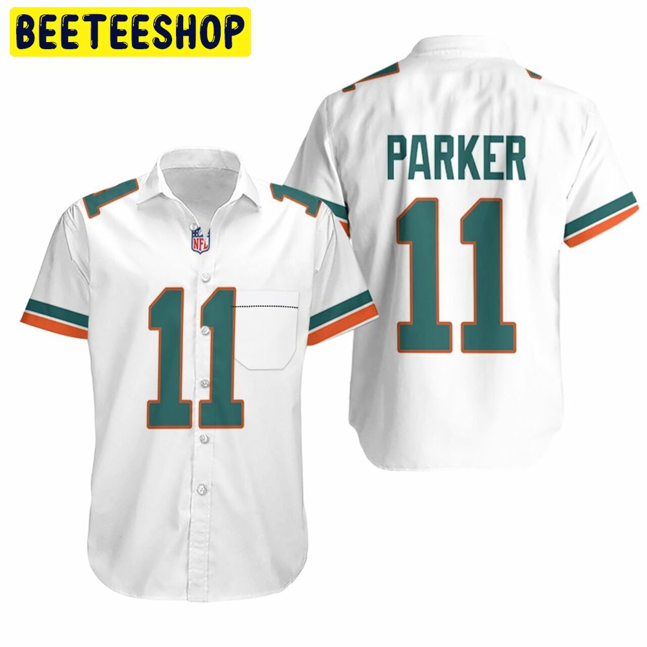 Miami Dolphins Devante Parker #11 NFL American Football 02 Hawaiian Shirt Miami Dolphins Devante Parker #11 NFL American Football 02 Hawaiian Shirt