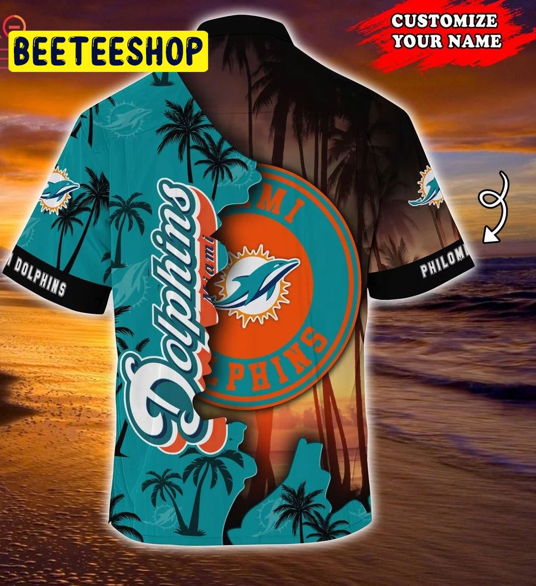 Miami Dolphins NFL Customized Summer 3D Hawaiian Shirt Miami Dolphins NFL Customized Summer 3D Hawaiian Shirt