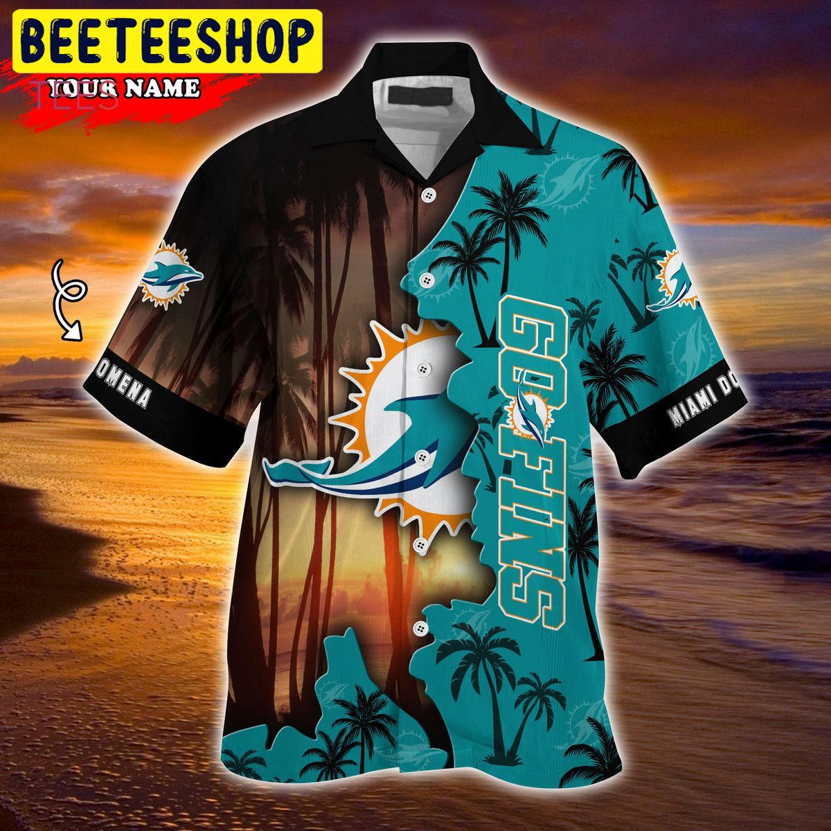 Miami Dolphins NFL Customized Summer 3D Hawaiian Shirt Miami Dolphins NFL Customized Summer 3D Hawaiian Shirt