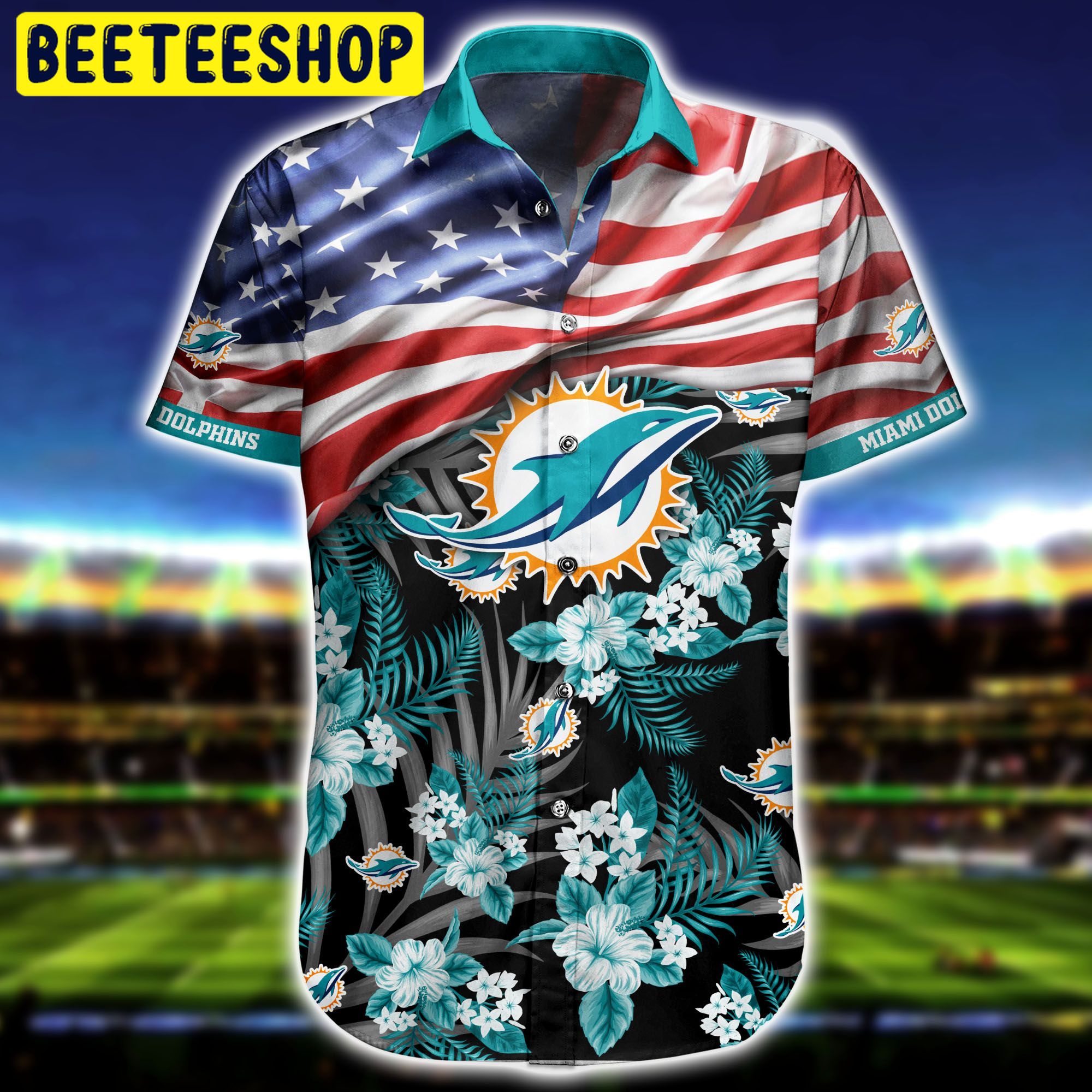 Miami Dolphins NFL Flag Hawaiian Shirt Miami Dolphins NFL Flag Hawaiian Shirt