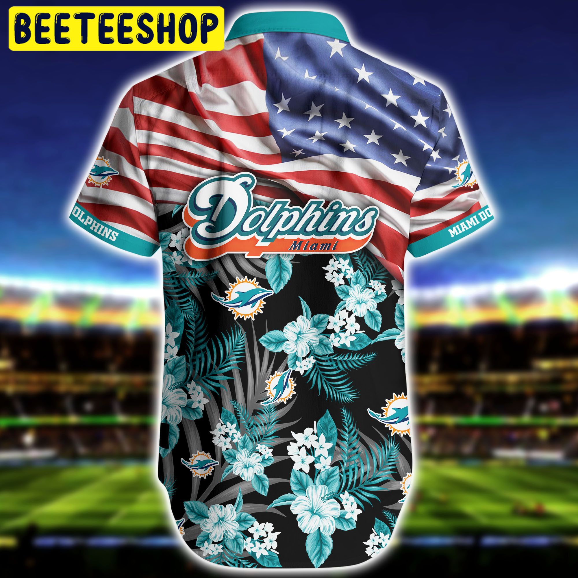 Miami Dolphins NFL Flag Hawaiian Shirt Miami Dolphins NFL Flag Hawaiian Shirt